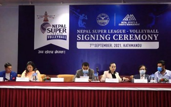 नेपाल सुपर लिग (एनएसएल) भलिबल लिगको आयोजना हुँदै
